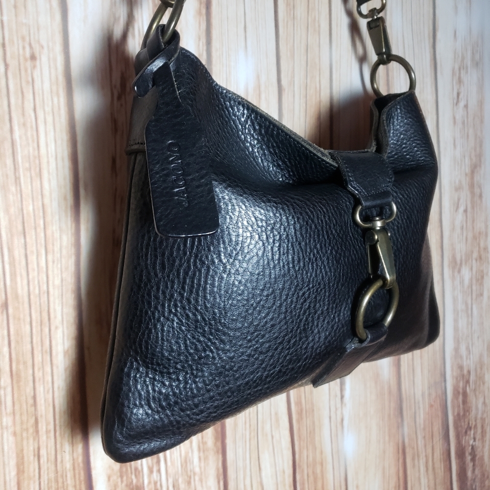JACONO Parma Italian black leather shoulder purse - Picture 3 of 8
